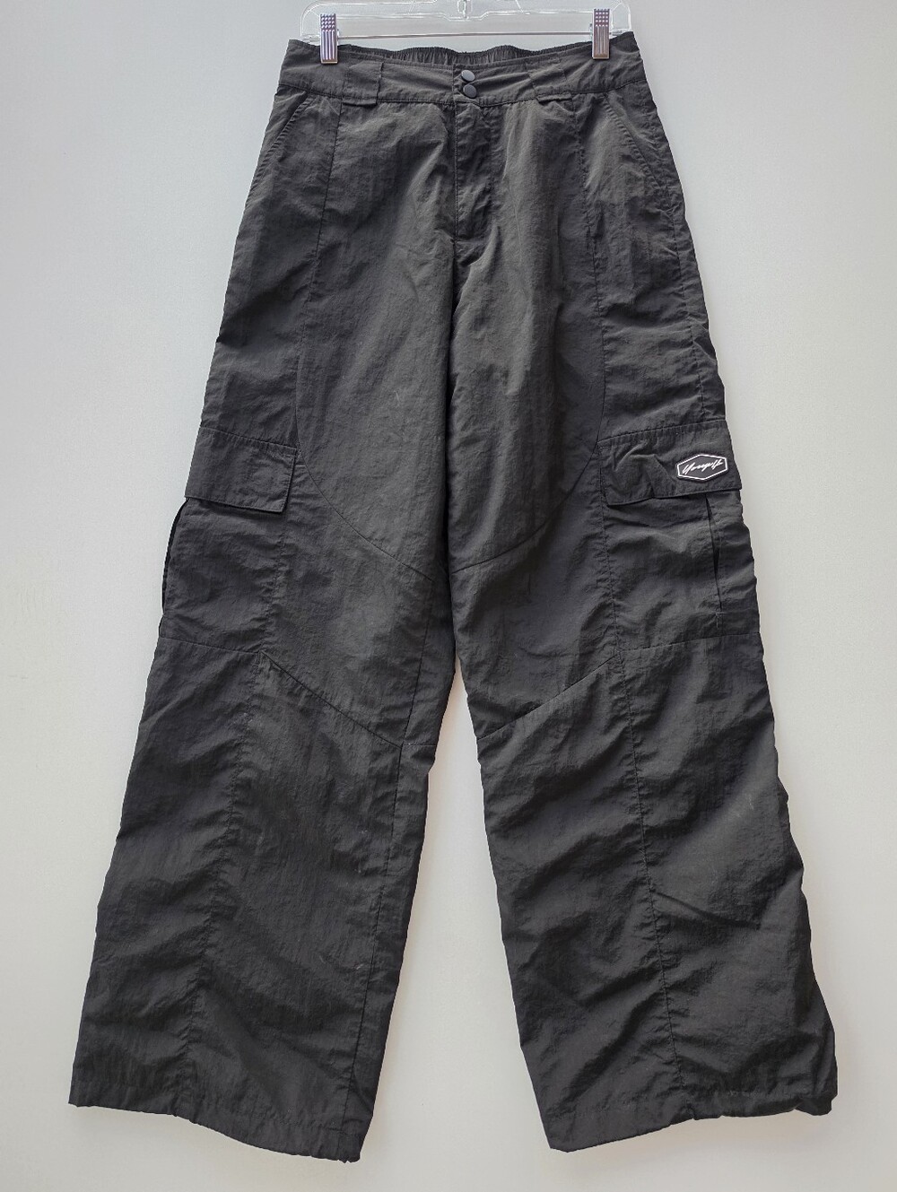 YoungLA Black Nylon Retro Cargo Pants